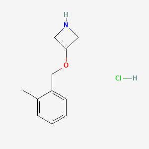 molecular formula C11H16ClNO B2833535 3-[(2-Methylbenzyl)oxy]azetidine hydrochloride CAS No. 1121612-93-8; 1609401-08-2
