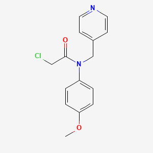 molecular formula C15H15ClN2O2 B2833545 2-Chloro-N-(4-methoxyphenyl)-N-(pyridin-4-ylmethyl)acetamide CAS No. 1397198-86-5