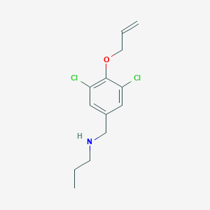 molecular formula C13H17Cl2NO B283356 N-[4-(allyloxy)-3,5-dichlorobenzyl]-N-propylamine 