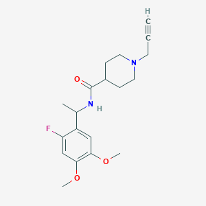 N-[1-(2-Fluoro-4,5-dimethoxyphenyl)ethyl]-1-prop-2-ynylpiperidine-4-carboxamide