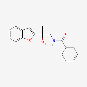 N-(2-(benzofuran-2-yl)-2-hydroxypropyl)cyclohex-3-enecarboxamide