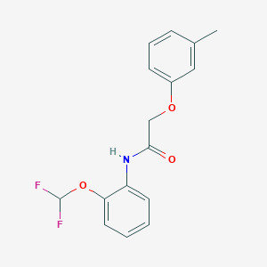 molecular formula C16H15F2NO3 B283357 N-[2-(difluoromethoxy)phenyl]-2-(3-methylphenoxy)acetamide 