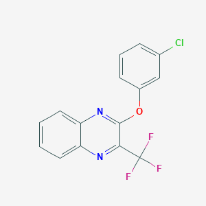 molecular formula C15H8ClF3N2O B2833579 2-(3-氯苯氧基)-3-(三氟甲基)喹喑并[1,2-a]嘧啶 CAS No. 338773-67-4