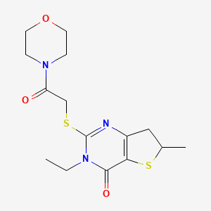 3-ethyl-6-methyl-2-((2-morpholino-2-oxoethyl)thio)-6,7-dihydrothieno[3,2-d]pyrimidin-4(3H)-one