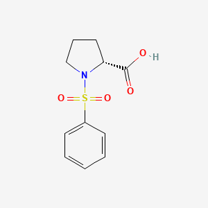 molecular formula C11H13NO4S B2833594 (2R)-1-(benzenesulfonyl)pyrrolidine-2-carboxylic acid CAS No. 122213-80-3