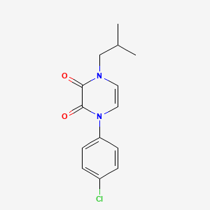 molecular formula C14H15ClN2O2 B2833598 1-(4-氯苯基)-4-异丁基吡嗪-2,3(1H,4H)-二酮 CAS No. 1207021-48-4