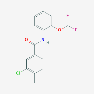 molecular formula C15H12ClF2NO2 B283360 3-chloro-N-[2-(difluoromethoxy)phenyl]-4-methylbenzamide 