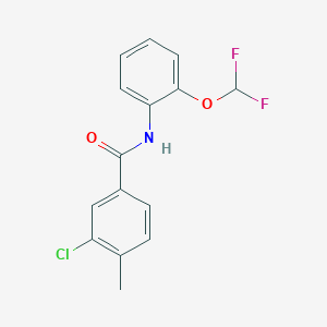 3-chloro-N-[2-(difluoromethoxy)phenyl]-4-methylbenzamide