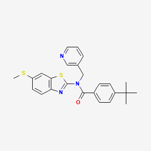 4-(tert-butyl)-N-(6-(methylthio)benzo[d]thiazol-2-yl)-N-(pyridin-3-ylmethyl)benzamide