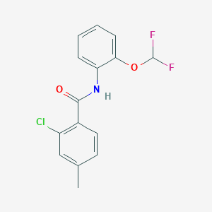 molecular formula C15H12ClF2NO2 B283361 2-chloro-N-[2-(difluoromethoxy)phenyl]-4-methylbenzamide 