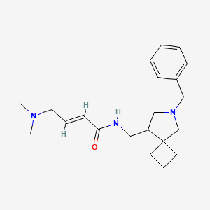 molecular formula C21H31N3O B2833610 (E)-N-[(6-Benzyl-6-azaspiro[3.4]octan-8-yl)methyl]-4-(dimethylamino)but-2-enamide CAS No. 2411325-59-0