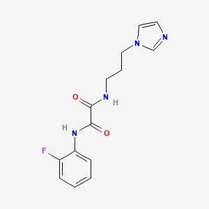 N'-(2-fluorophenyl)-N-(3-imidazol-1-ylpropyl)oxamide