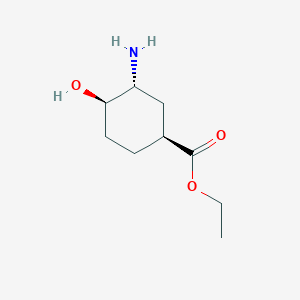 molecular formula C9H17NO3 B2833616 ethyl (1S,3R,4R)-3-amino-4-hydroxycyclohexane-1-carboxylate CAS No. 929693-34-5
