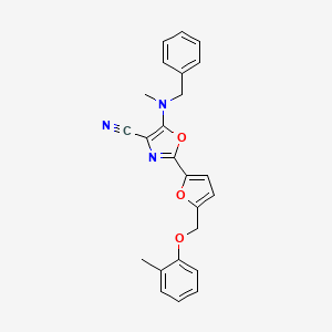 5-[benzyl(methyl)amino]-2-{5-[(2-methylphenoxy)methyl]furan-2-yl}-1,3-oxazole-4-carbonitrile