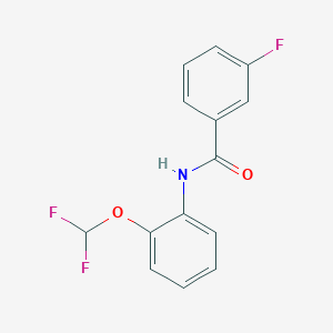 molecular formula C14H10F3NO2 B283362 N-[2-(difluoromethoxy)phenyl]-3-fluorobenzamide 