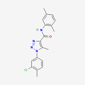 molecular formula C19H19ClN4O B2833620 1-(3-chloro-4-methylphenyl)-N-(2,5-dimethylphenyl)-5-methyl-1H-1,2,3-triazole-4-carboxamide CAS No. 899760-50-0