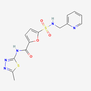 N-(5-methyl-1,3,4-thiadiazol-2-yl)-5-(N-(pyridin-2-ylmethyl)sulfamoyl)furan-2-carboxamide