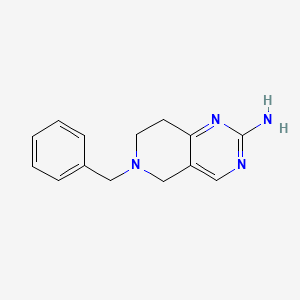 molecular formula C14H16N4 B2833635 6-Benzyl-5,6,7,8-tetrahydropyrido[4,3-d]pyrimidin-2-amine CAS No. 949654-76-6