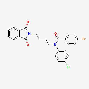 molecular formula C25H20BrClN2O3 B2833639 4-溴-N-(4-氯苯基)-N-(4-(1,3-二氧代-异喹啉-2-基)丁基)苯甲酰胺 CAS No. 303797-91-3