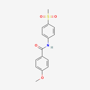 molecular formula C15H15NO4S B2833642 4-methoxy-N-(4-(methylsulfonyl)phenyl)benzamide CAS No. 920186-34-1