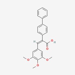molecular formula C24H22O5 B2833654 (Z)-2-(4-phenylphenyl)-3-(3,4,5-trimethoxyphenyl)prop-2-enoic acid CAS No. 379726-20-2