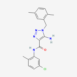 molecular formula C19H20ClN5O B2833655 5-amino-N-(5-chloro-2-methylphenyl)-1-(2,5-dimethylbenzyl)-1H-1,2,3-triazole-4-carboxamide CAS No. 899981-79-4