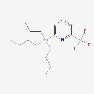 molecular formula C18H30F3NSn B2833665 Tributyl-[6-(trifluoromethyl)pyridin-2-yl]stannane CAS No. 1403367-47-4