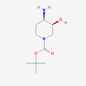 molecular formula C10H20N2O3 B2833670 cis-4-Amino-1-boc-3-hydroxypiperidine CAS No. 1331777-74-2; 1523530-36-0