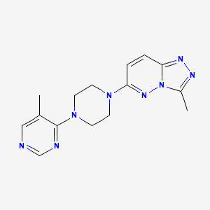 molecular formula C15H18N8 B2833671 3-Methyl-6-[4-(5-methylpyrimidin-4-yl)piperazin-1-yl]-[1,2,4]triazolo[4,3-b]pyridazine CAS No. 2380087-91-0