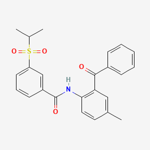 molecular formula C24H23NO4S B2833679 N-(2-苯甲酰-4-甲基苯基)-3-(异丙基磺酰)苯甲酰胺 CAS No. 899738-92-2