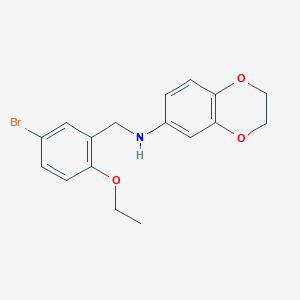 molecular formula C17H18BrNO3 B283368 (5-Bromo-2-ethoxybenzyl)2,3-dihydro-1,4-benzodioxin-6-ylamine 