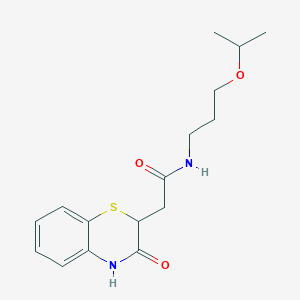 molecular formula C16H22N2O3S B2833684 2-(3-氧代-4H-1,4-苯并噻嗪-2-基)-N-(3-丙酮-2-氧基丙基)乙酰胺 CAS No. 857493-98-2
