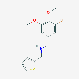 molecular formula C14H16BrNO2S B283369 1-(3-bromo-4,5-dimethoxyphenyl)-N-(thiophen-2-ylmethyl)methanamine 