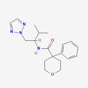 N-(3-methyl-1-(2H-1,2,3-triazol-2-yl)butan-2-yl)-4-phenyltetrahydro-2H-pyran-4-carboxamide