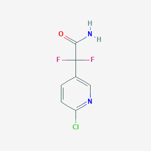 molecular formula C7H5ClF2N2O B2833694 2-(6-氯吡啶-3-基)-2,2-二氟乙酰胺 CAS No. 2138149-59-2