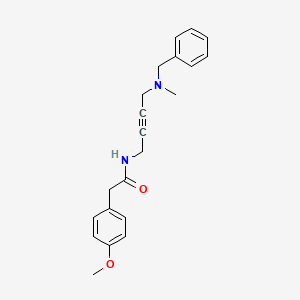 molecular formula C21H24N2O2 B2833698 N-(4-(苄基(甲基)氨基)丁-2-炔-1-基)-2-(4-甲氧基苯基)乙酰胺 CAS No. 1396857-21-8