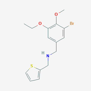 molecular formula C15H18BrNO2S B283370 1-(3-bromo-5-ethoxy-4-methoxyphenyl)-N-(thiophen-2-ylmethyl)methanamine 