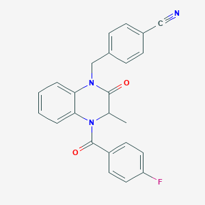 4-{[4-(4-fluorobenzoyl)-3-methyl-2-oxo-3,4-dihydro-1(2H)-quinoxalinyl]methyl}benzenecarbonitrile