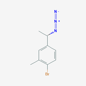 molecular formula C9H10BrN3 B2833703 4-[(1S)-1-Azidoethyl]-1-bromo-2-methylbenzene CAS No. 2225127-16-0