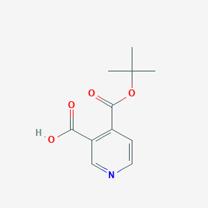 molecular formula C11H13NO4 B2833704 4-[(2-Methylpropan-2-yl)oxycarbonyl]pyridine-3-carboxylic acid CAS No. 1822868-10-9