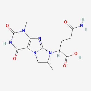 5-amino-2-(1,7-dimethyl-2,4-dioxo-3,4-dihydro-1H-imidazo[2,1-f]purin-8(2H)-yl)-5-oxopentanoic acid