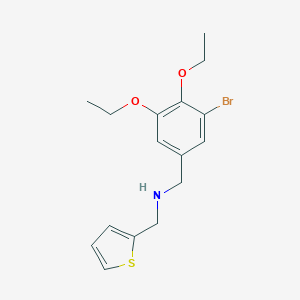 molecular formula C16H20BrNO2S B283371 1-(3-bromo-4,5-diethoxyphenyl)-N-(thiophen-2-ylmethyl)methanamine 