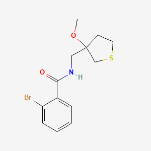 molecular formula C13H16BrNO2S B2833712 2-bromo-N-((3-methoxytetrahydrothiophen-3-yl)methyl)benzamide CAS No. 1448065-95-9