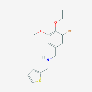 molecular formula C15H18BrNO2S B283372 N-(3-bromo-4-ethoxy-5-methoxybenzyl)-N-(2-thienylmethyl)amine 
