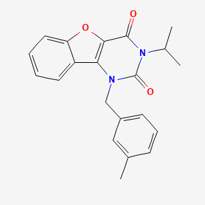3-isopropyl-1-(3-methylbenzyl)benzofuro[3,2-d]pyrimidine-2,4(1H,3H)-dione