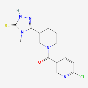 5-[1-(6-chloropyridine-3-carbonyl)piperidin-3-yl]-4-methyl-4H-1,2,4-triazole-3-thiol