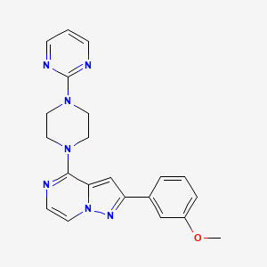 molecular formula C21H21N7O B2833732 2-(3-甲氧基苯基)-4-(4-(嘧啶-2-基)哌嗪-1-基)吡唑并[1,5-a]嘧啶 CAS No. 1326919-77-0
