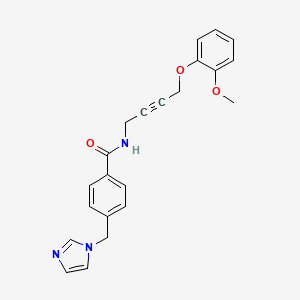 4-((1H-imidazol-1-yl)methyl)-N-(4-(2-methoxyphenoxy)but-2-yn-1-yl)benzamide