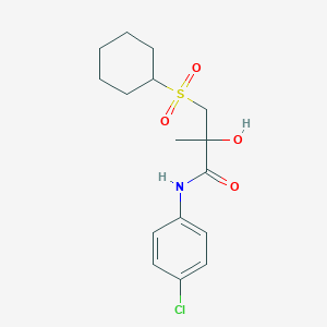 N-(4-chlorophenyl)-3-(cyclohexylsulfonyl)-2-hydroxy-2-methylpropanamide