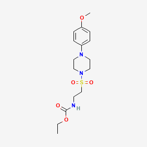 molecular formula C16H25N3O5S B2833741 Ethyl (2-((4-(4-methoxyphenyl)piperazin-1-yl)sulfonyl)ethyl)carbamate CAS No. 897610-91-2